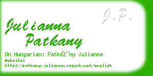 julianna patkany business card